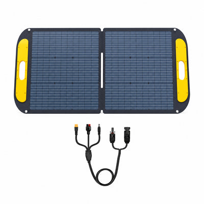 VS110 Portable Solar Panel 110W,19V Foldable Solar Panel with 23% High Efficiency,Ip67 Waterproof & Adjustable Kickstands for Home, Camping, RV, Outdoor Adventures