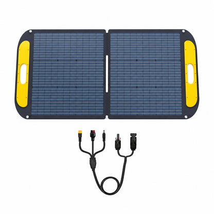 VS110 Portable Solar Panel 110W,19V Foldable Solar Panel with 23% High Efficiency,Ip67 Waterproof & Adjustable Kickstands for Home, Camping, RV, Outdoor Adventures