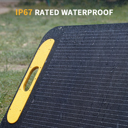VS110 Portable Solar Panel 110W,19V Foldable Solar Panel with 23% High Efficiency,Ip67 Waterproof & Adjustable Kickstands for Home, Camping, RV, Outdoor Adventures