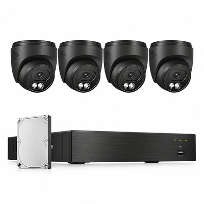 4K Wired Home Security Camera System, 4 X 8MP Dome Camera, 1TB HDD