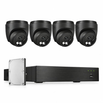 4K Wired Home Security Camera System, 4 X 8MP Dome Camera, 1TB HDD