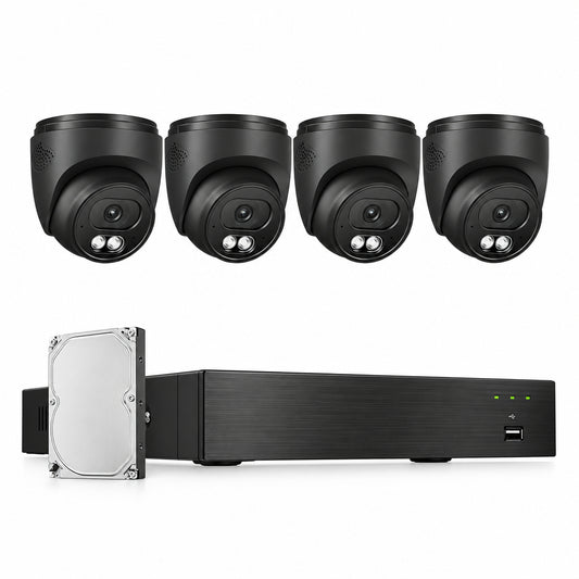 4K Wired Home Security Camera System, 4 X 8MP Dome Camera, 1TB HDD