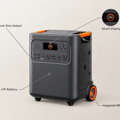 Portable Power Station Built for Home Backup, 3600W Output, 3584Wh Capacity, Expandable to 21kWh